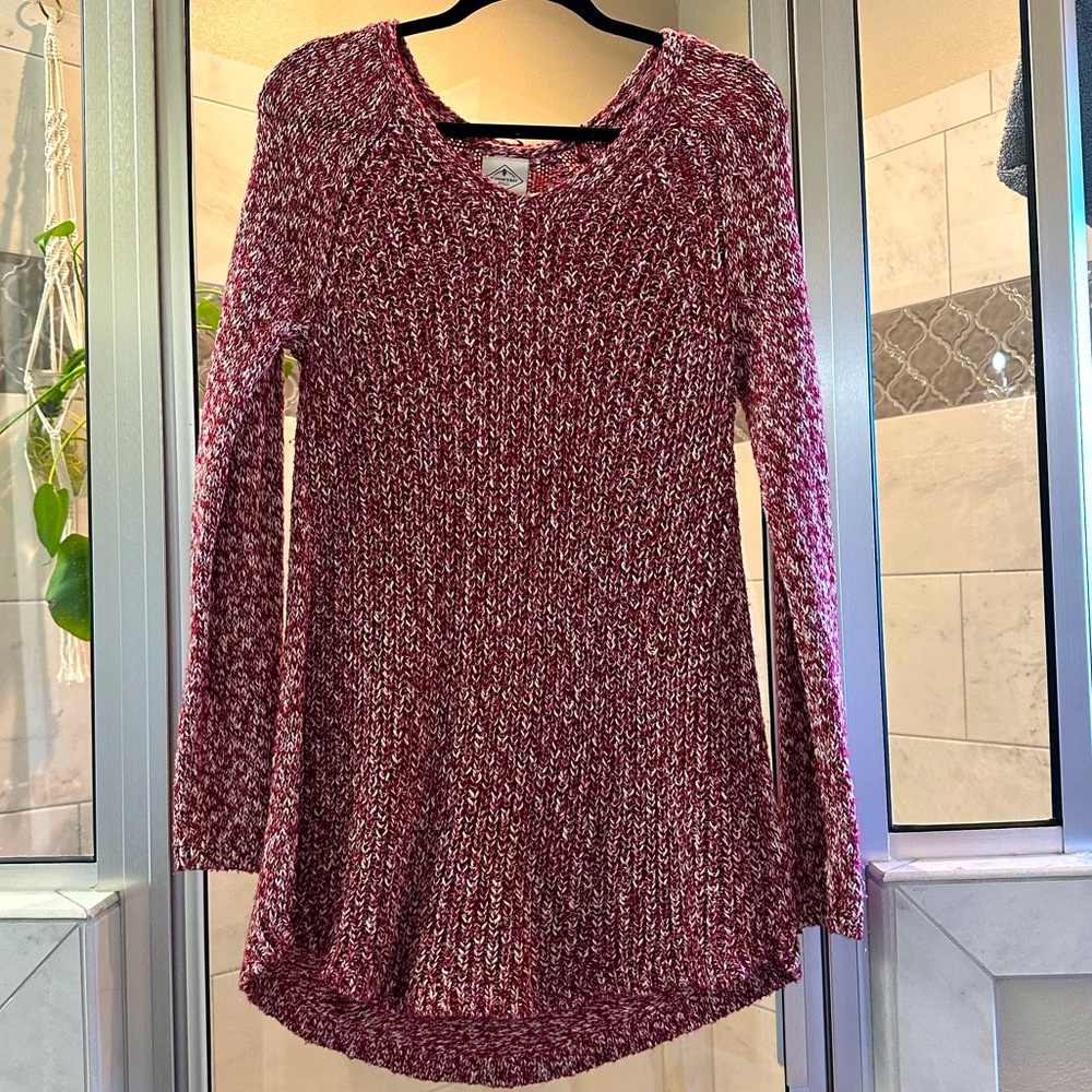 Burgundy knit sweater